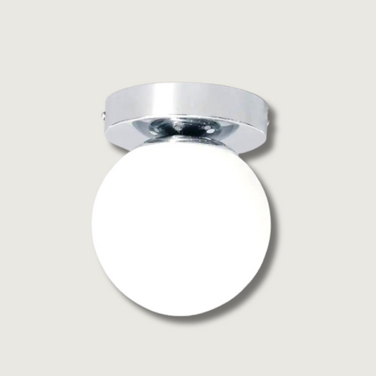 Lampe LED Élégante en Verre Blanc - Foivo