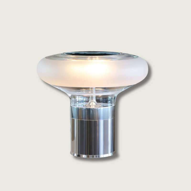Lampe de Bureau en Verre Transparent avec LED Moderne - Foivo