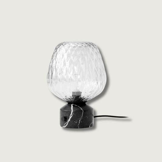 Lampe de Table Élégante en Verre avec Abat-jour Raffiné - Foivo