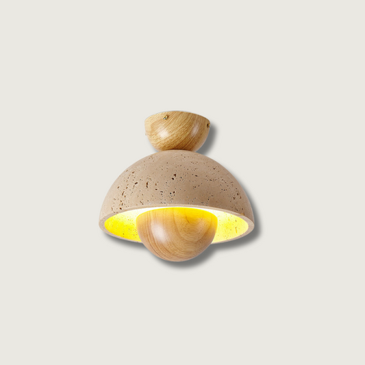Lampe Plafond Design Luxe en Pierre Naturelle - Foivo