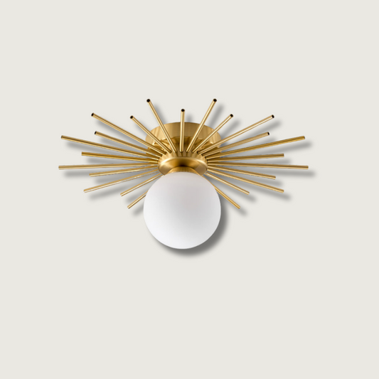 Lampe Plafond Design Laiton et Verre Élégant - Foivo