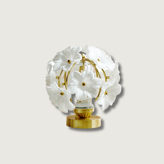 Lampe Déco Chic Fleurie | Style Élégant Métal et Verre - Foivo