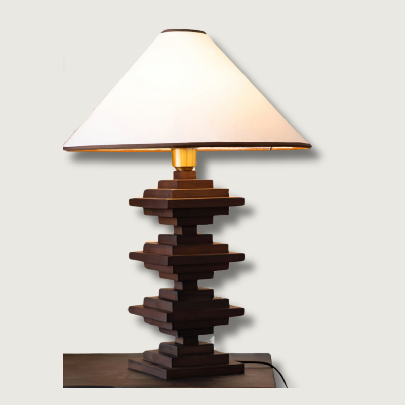 Lampe de Bureau en Bois Massif Élégante - Foivo
