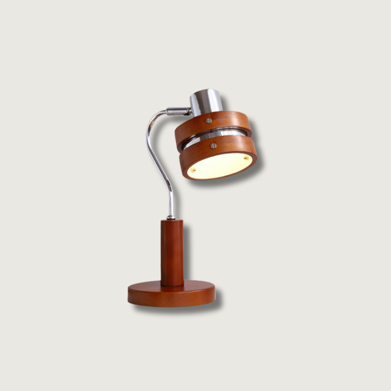 Lampe de Bureau en Bois Chic avec Tête Orientable - Foivo