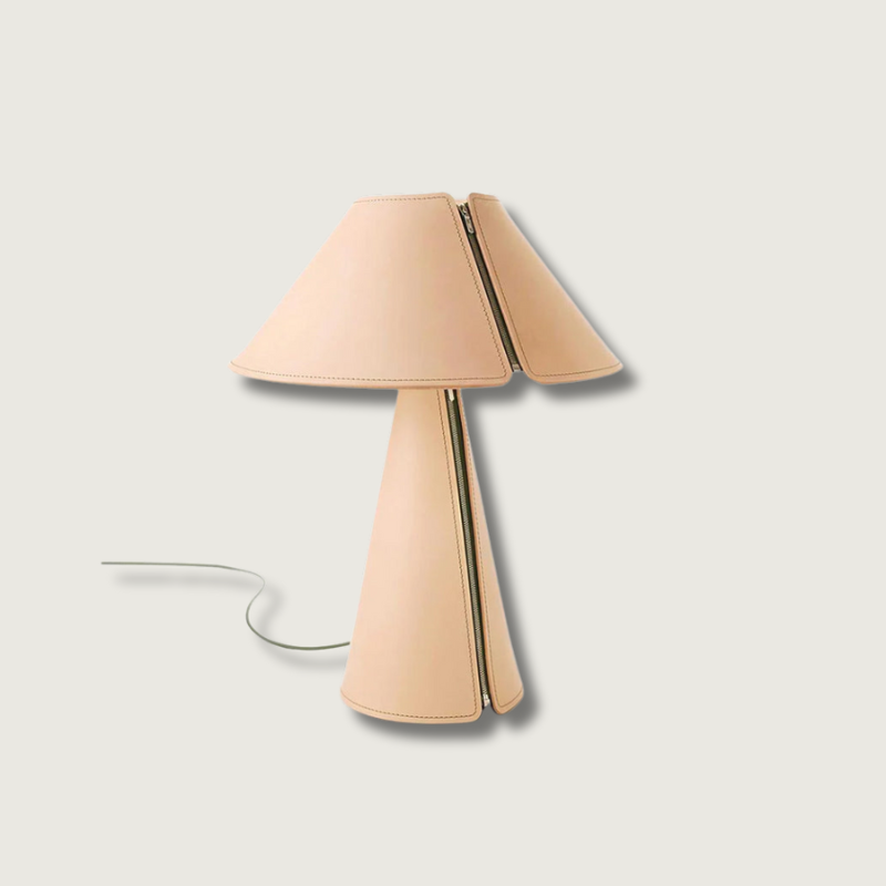 Lampe de Bureau Chic en Cuir et Acier - Foivo