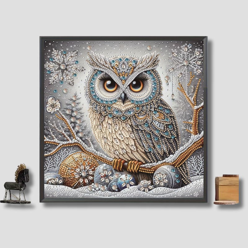 Kit de Bijoux en Diamant 5D | Décoration Murale Hibou Calme - Foivo