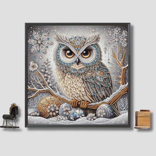 Kit de Bijoux en Diamant 5D | Décoration Murale Hibou Calme - Foivo