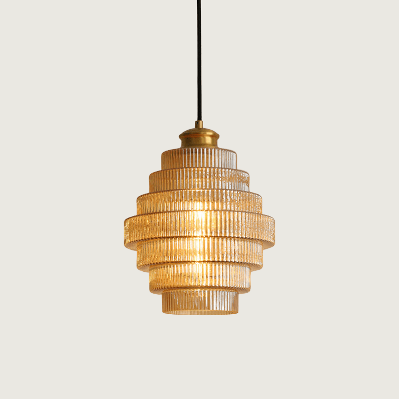 Luminaire Laiton Élégant Verre Transparent - Foivo