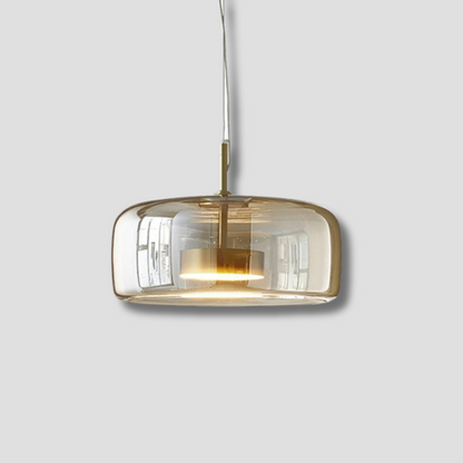 Luminaire Suspendu LED Chic en Verre Or - Foivo