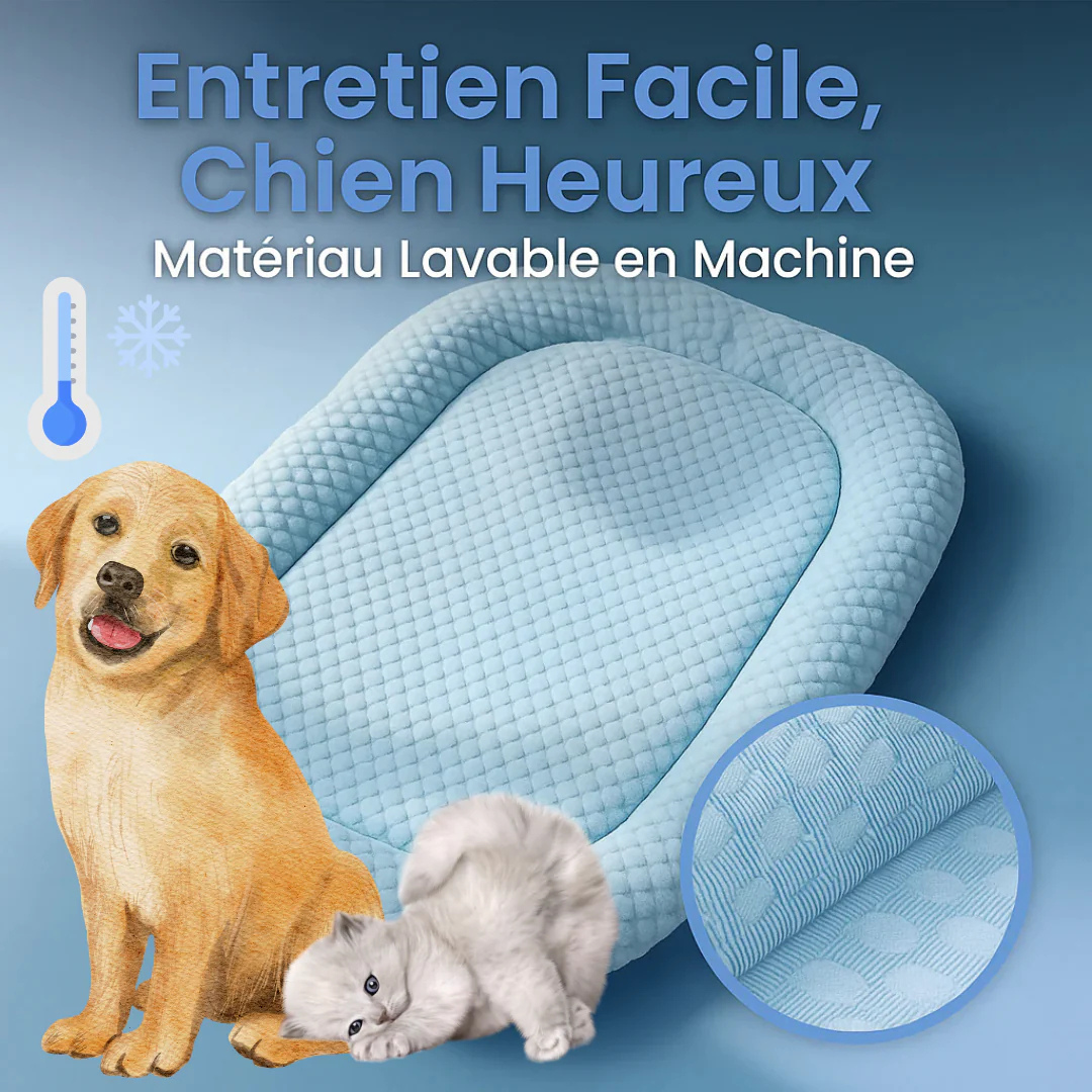 Lit frais pour animaux en tissu aéré | Douillet et léger pour l'été - blxckfr