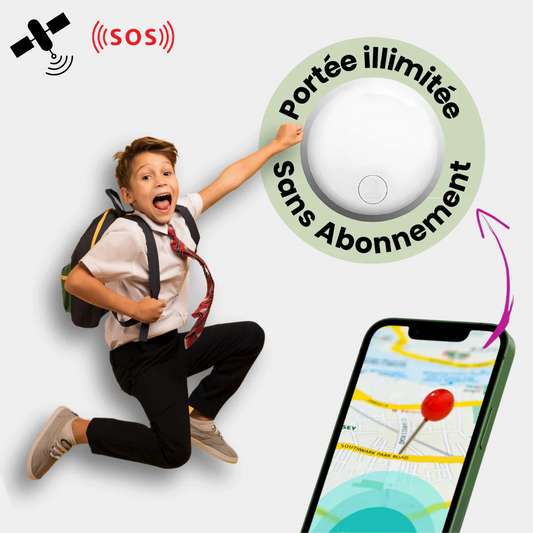 Traceur GPS Enfant Portable - Compatible Android/iOS - blxckfr