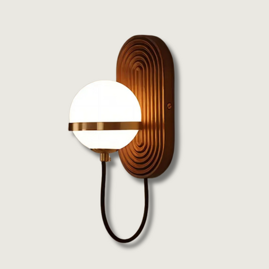 Lampe Murale Ronde en Bois | Éclairage Chic et Naturel - Foivo