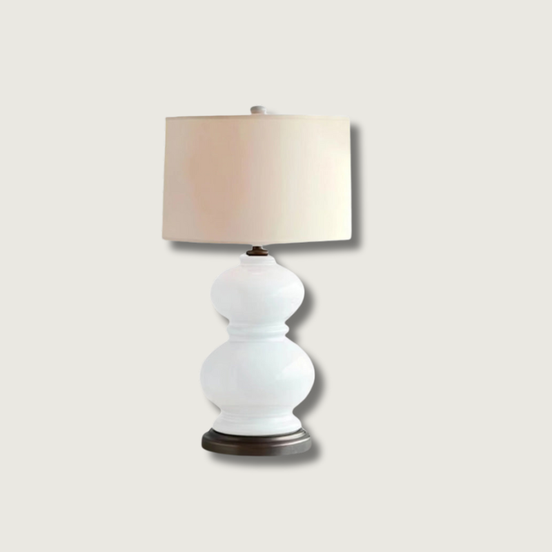 Lampe de Bureau en Porcelaine Élégante et Réglable - Foivo