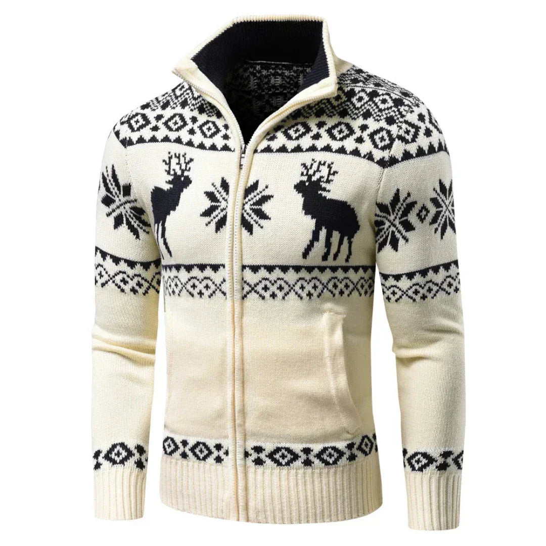Veste Tricotée Douillette Homme Hiver