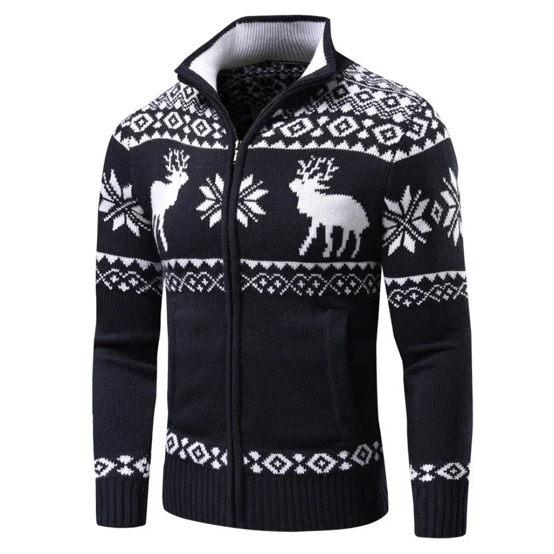Veste Tricotée Douillette Homme Hiver