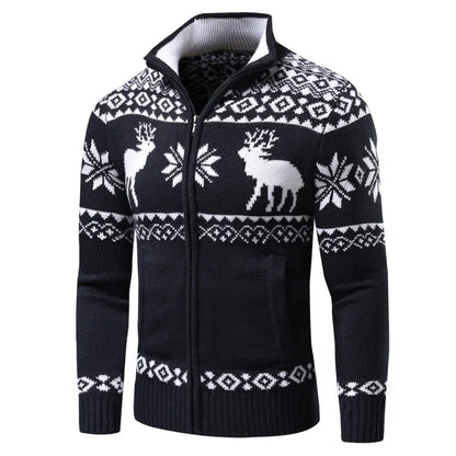 Veste Tricotée Douillette Homme Hiver