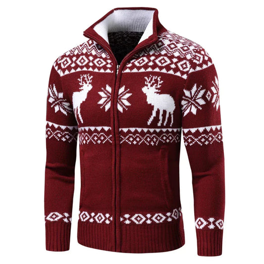 Veste Tricotée Douillette Homme Hiver - BlxckFR