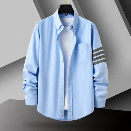 Chemise Homme Classique à Col Boutonné - BlxckFR
