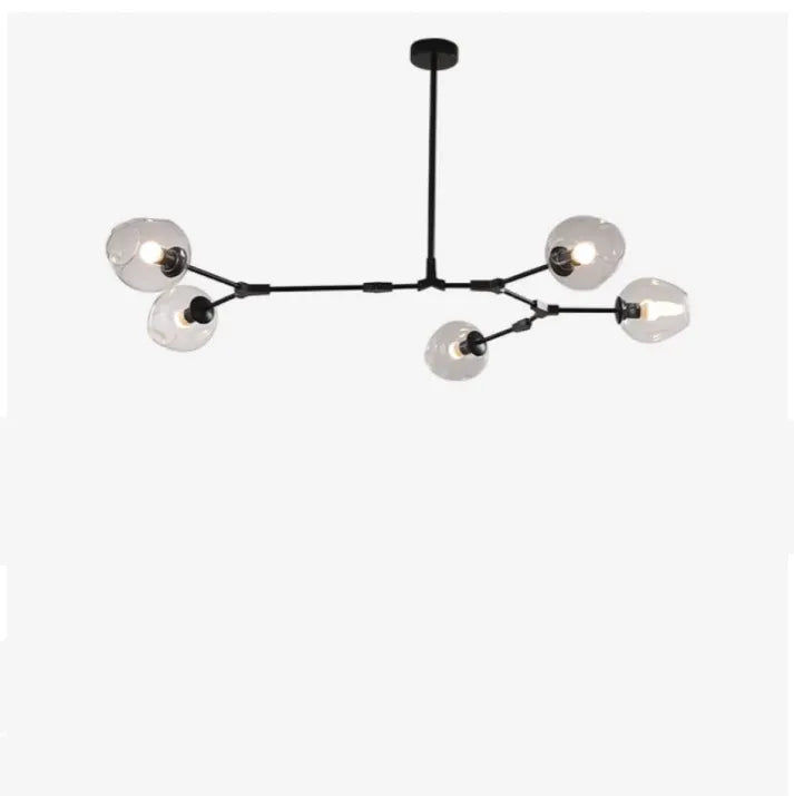 Luminaire Sputnik Élégant - Lustre Design en Verre et Acier