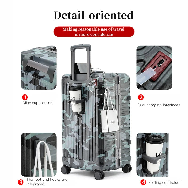 Valise Rigide à Poignée Large pour Voyage 2
