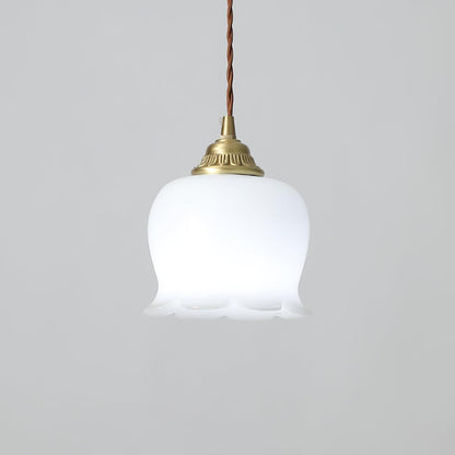 Lampe Suspendue Élégante en Métal et Résine Fleuri