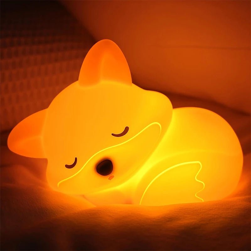 Veilleuse Bébé Silicone Dimmable Personnalisable Fox - Foivo
