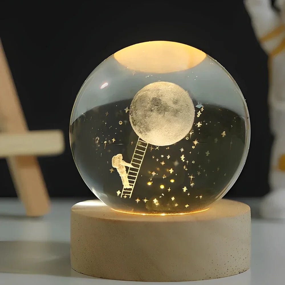 Veilleuse Bébé LED Cristal 3D Ambiance Nuit Douce