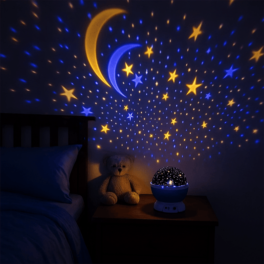Veilleuse Bébé Projecteur LED Etoiles avec Musique Ambiance Apaisante - Foivo