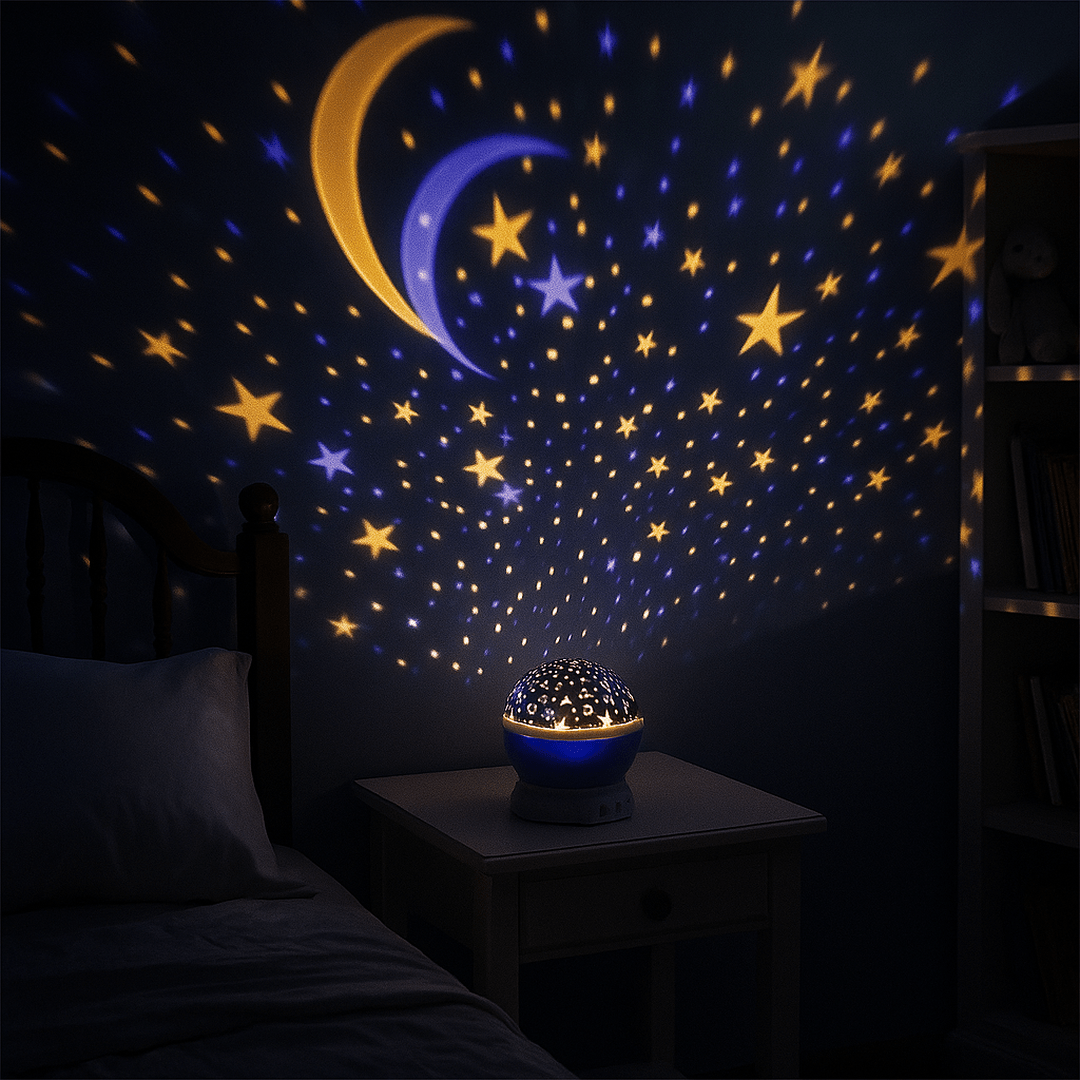 Veilleuse Bébé Projecteur LED Etoiles avec Musique Ambiance Apaisante