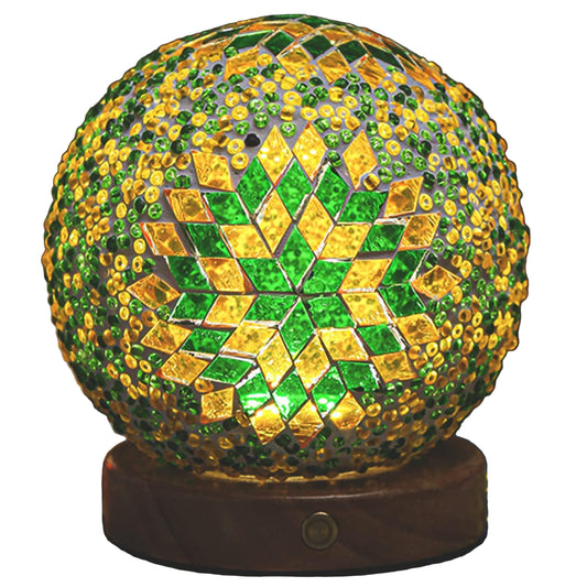 Veilleuse Unisexe en Verre Mosaïque Style Bohème - Foivo