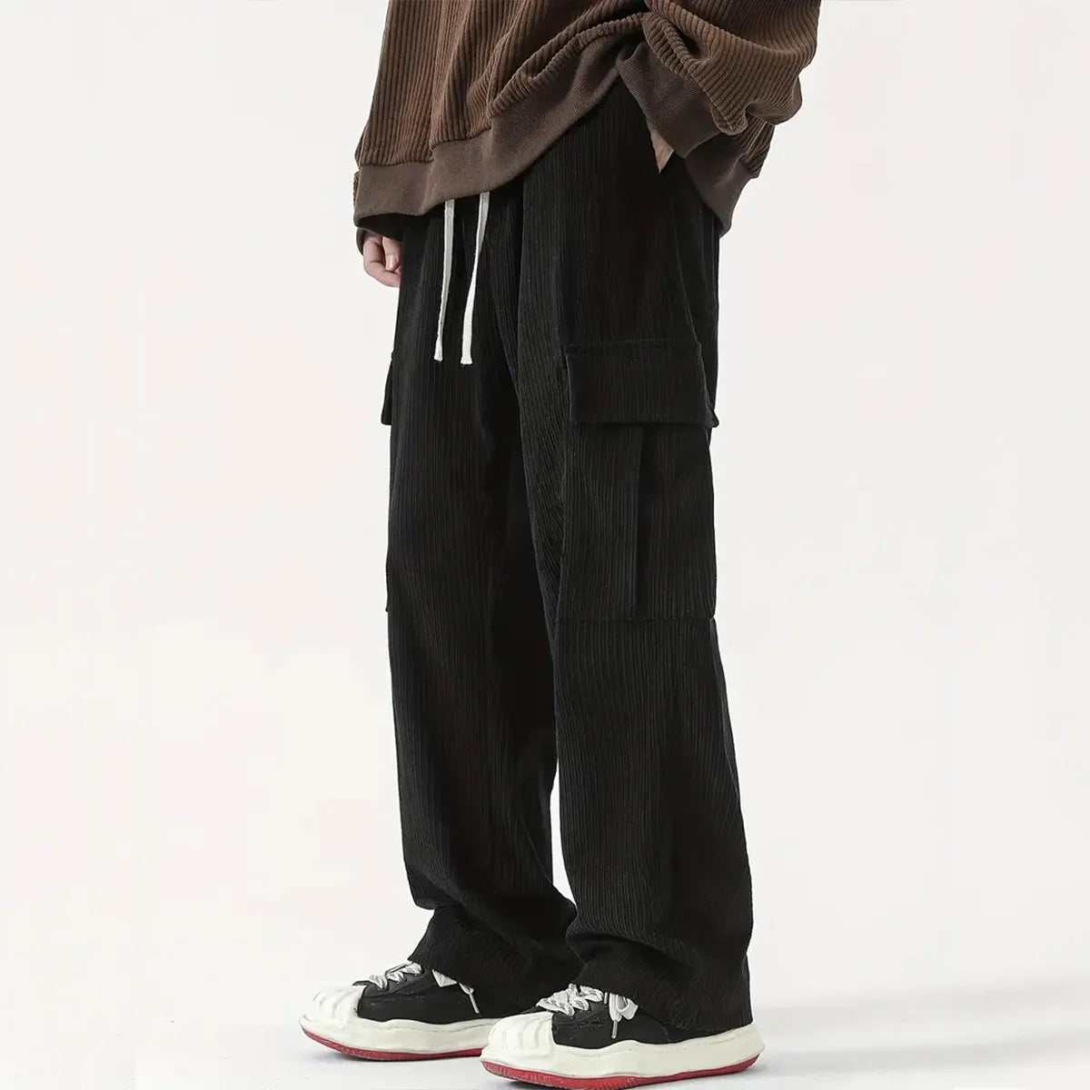 Pantalon Coton Doux Taille Relâchée pour Homme - Foivo
