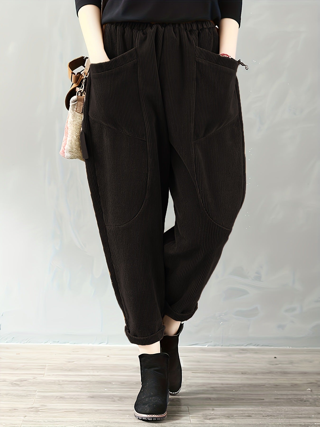 Pantalon Coton Doux Femme Décontracté