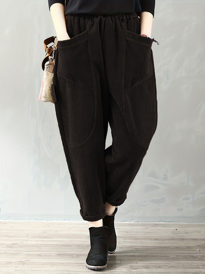 Pantalon Coton Doux Femme Décontracté