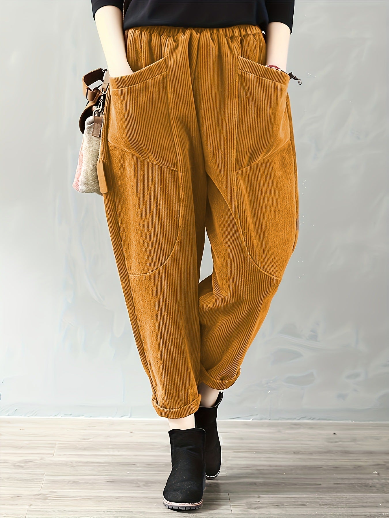 Pantalon Coton Doux Femme Décontracté