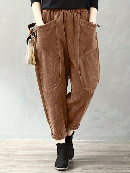 Pantalon Coton Doux Femme Décontracté