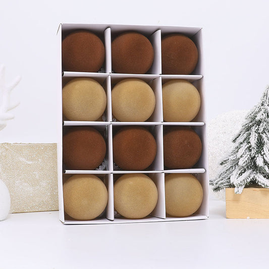 Boules de Noël en Velours Élégantes et Colorées - Foivo
