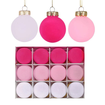 Boules de Noël en Velours Élégantes