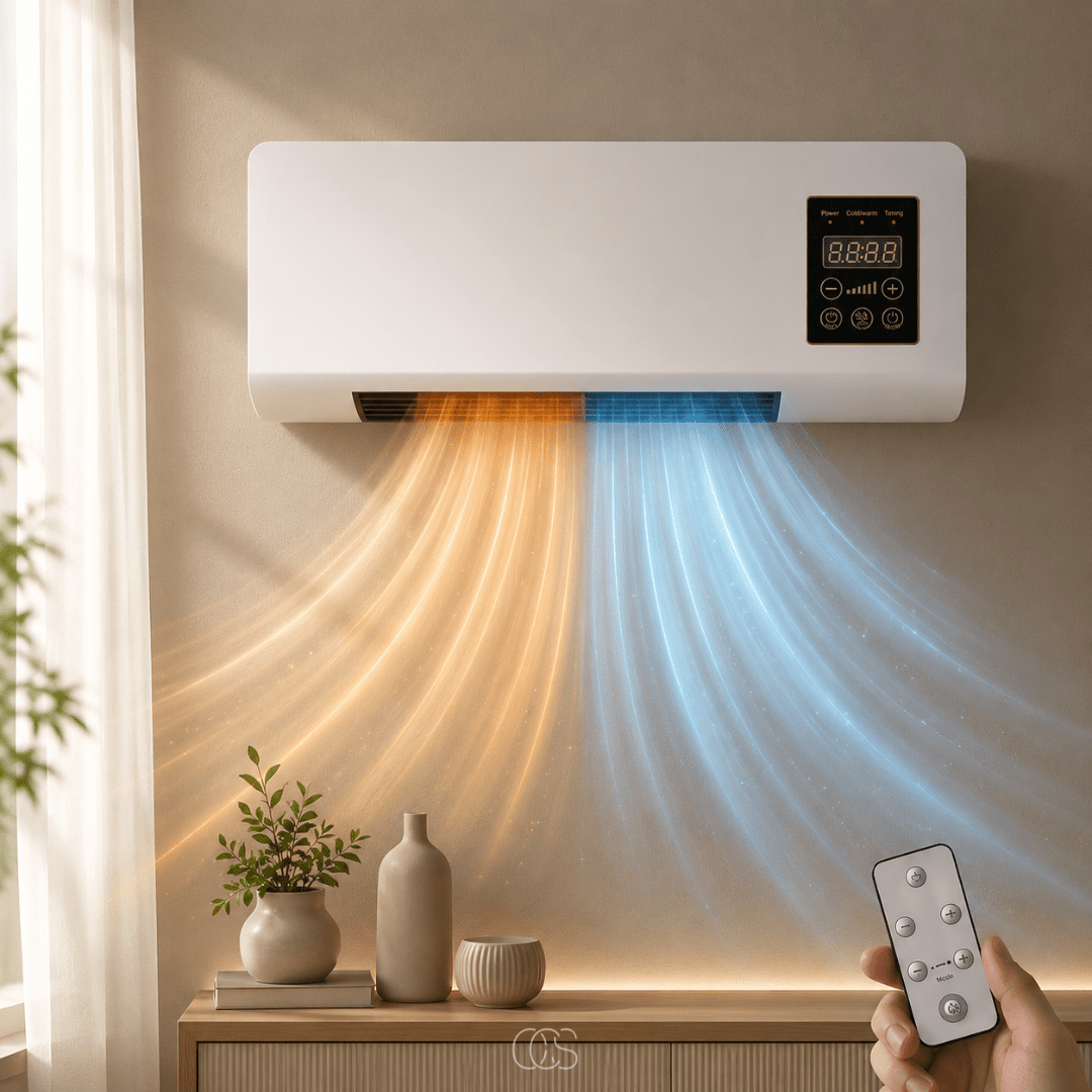 Ventilateur Chauffage Mural Electrique avec Télécommande Confort - Foivo