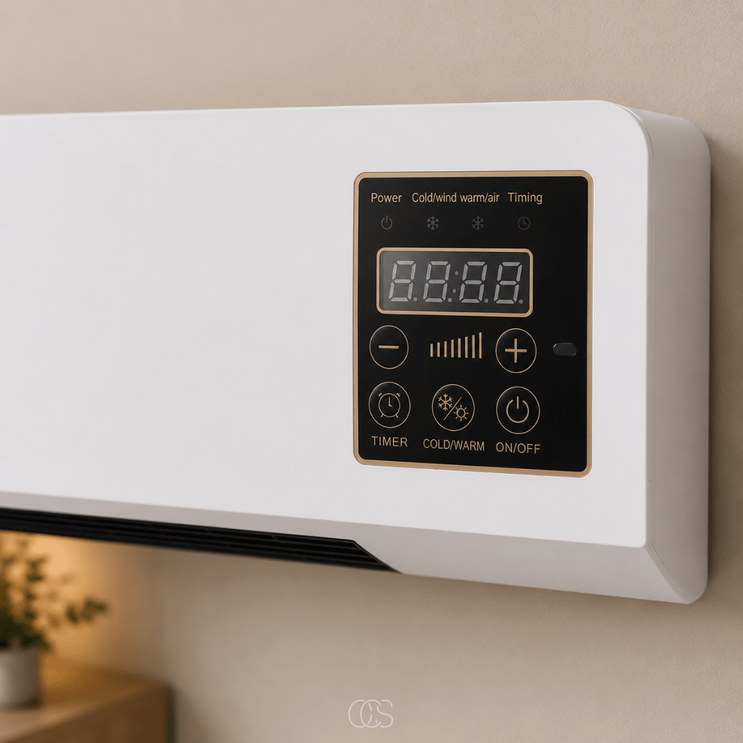 Ventilateur Chauffage Mural Electrique avec Télécommande Confort