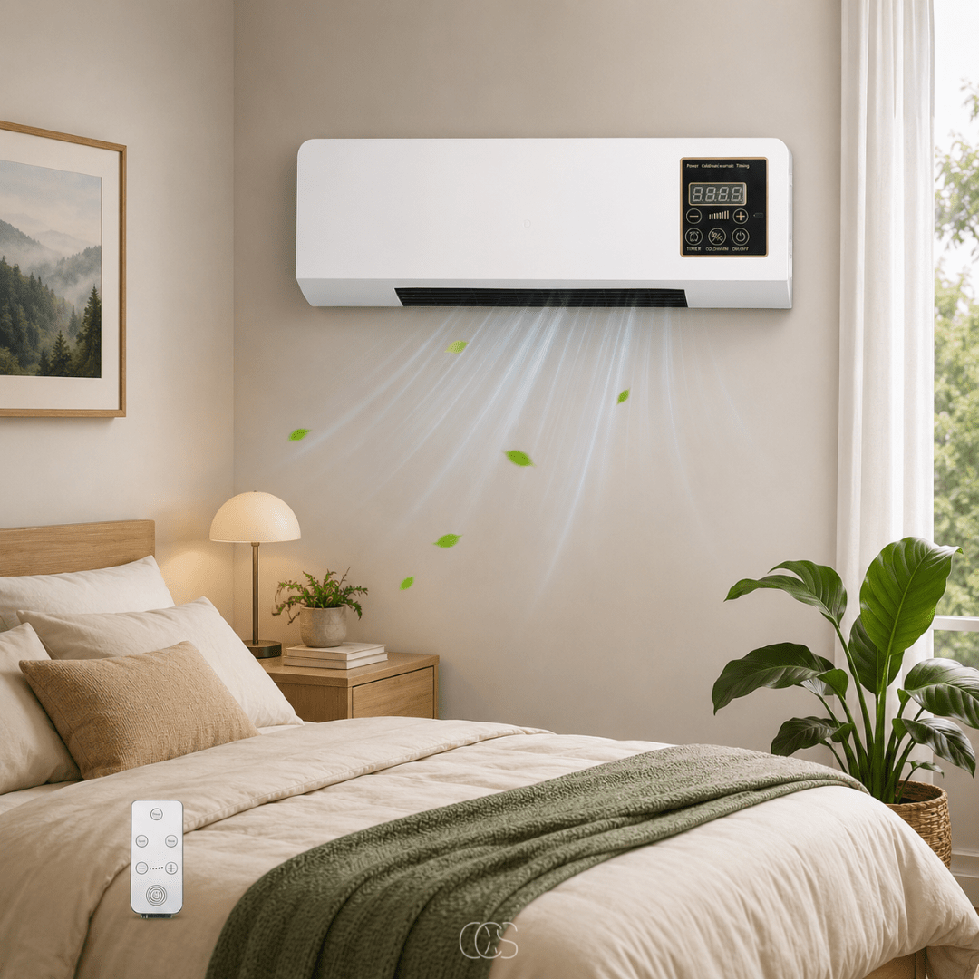Ventilateur Chauffage Mural Electrique avec Télécommande Confort
