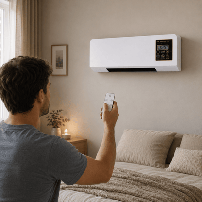 Ventilateur Chauffage Mural Electrique avec Télécommande Confort