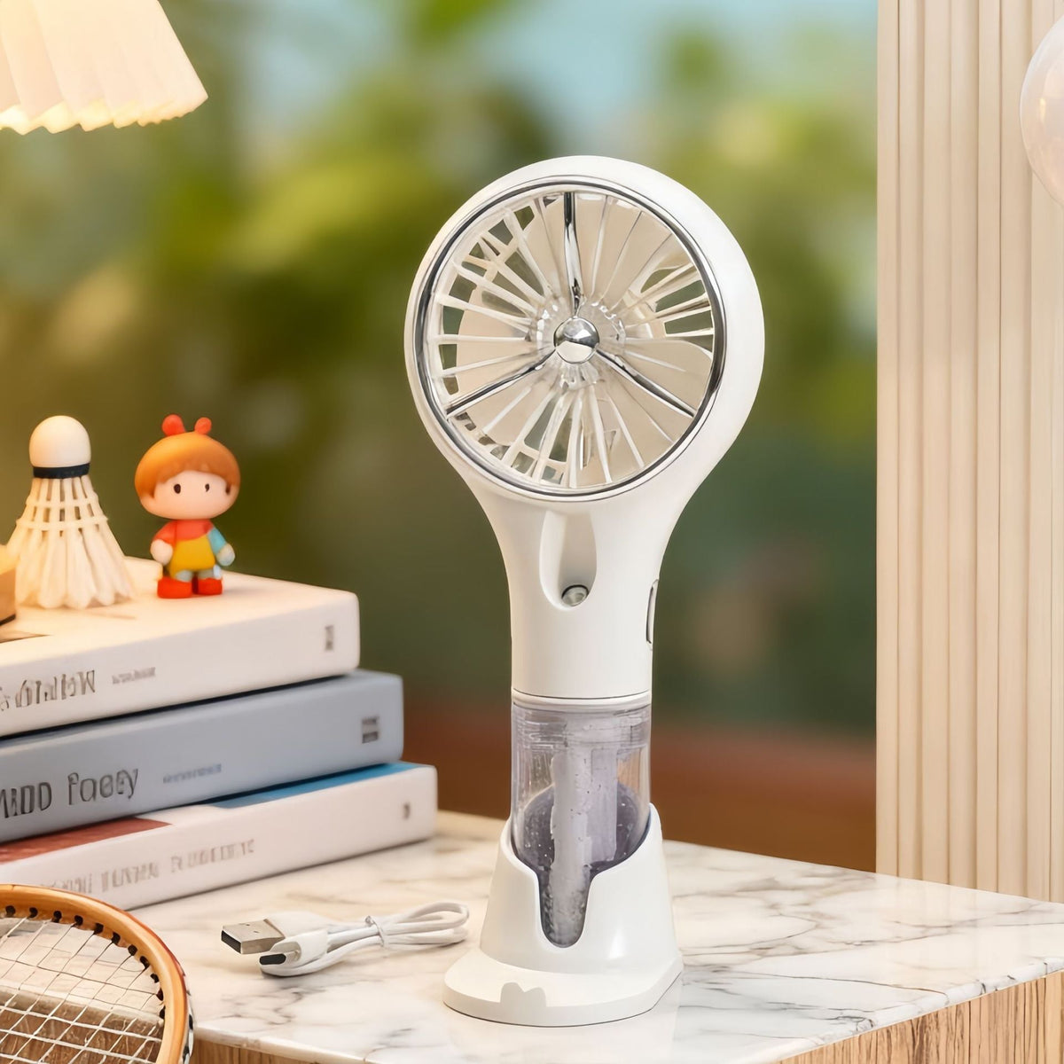 Ventilateur Portable Brumisateur Rechargeable avec Plusieurs Vitesses 8