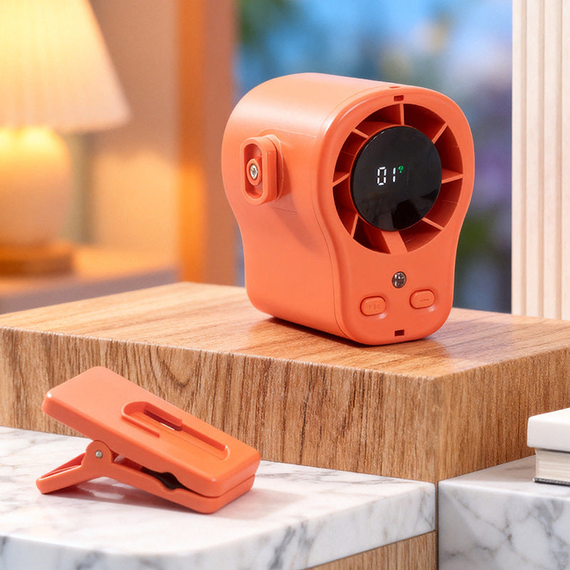 Ventilateur Portable Rechargeable À Pince avec Affichage LED et Vitesse Réglable 2