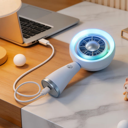 Ventilateur Portable Rechargeable Avec Éclairage RVB 2