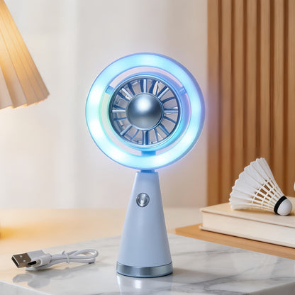 Ventilateur Portable Rechargeable Avec Éclairage RVB 7