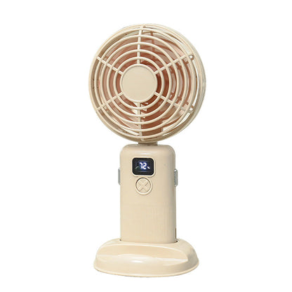 Ventilateur Portable Rechargeable Compact avec Ecran LCD Trois - Foivo