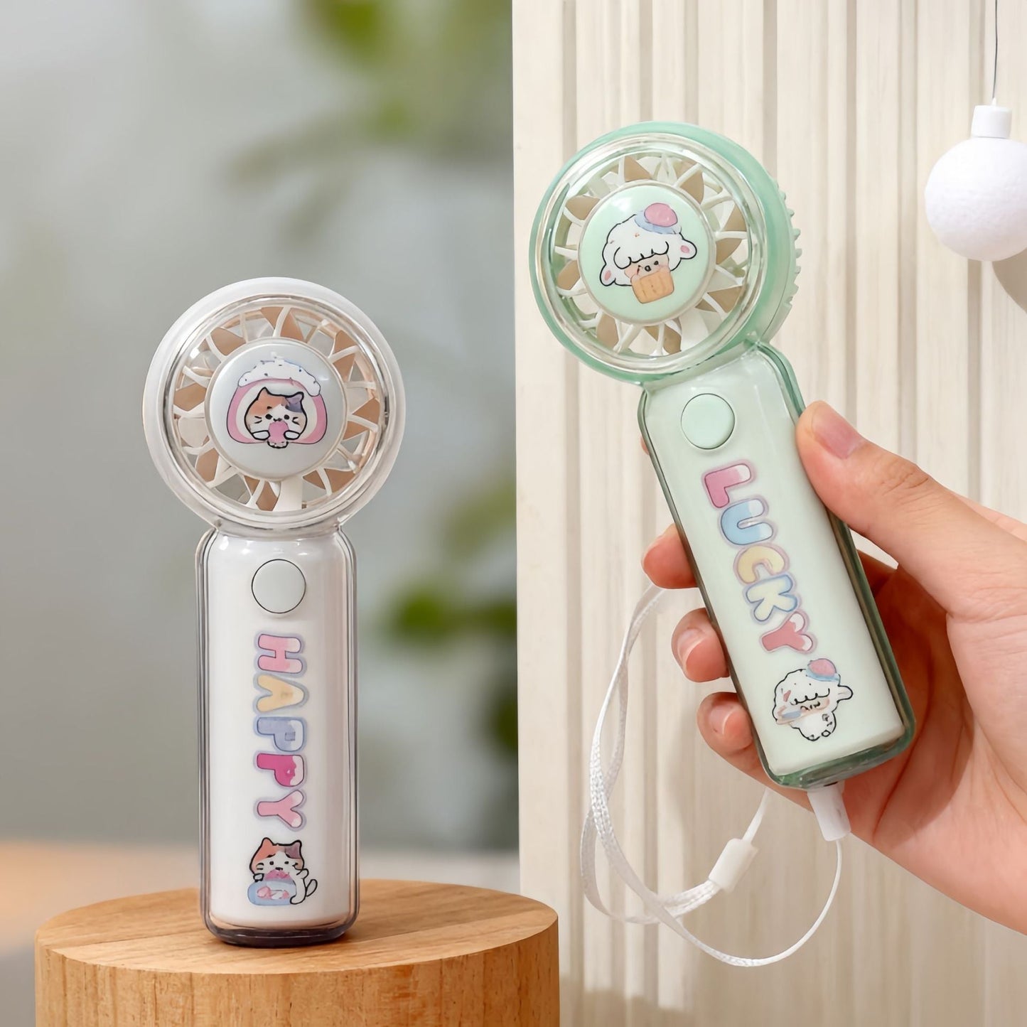 Ventilateur Portable Rechargeable Design Animaux Compact et Pratique 2