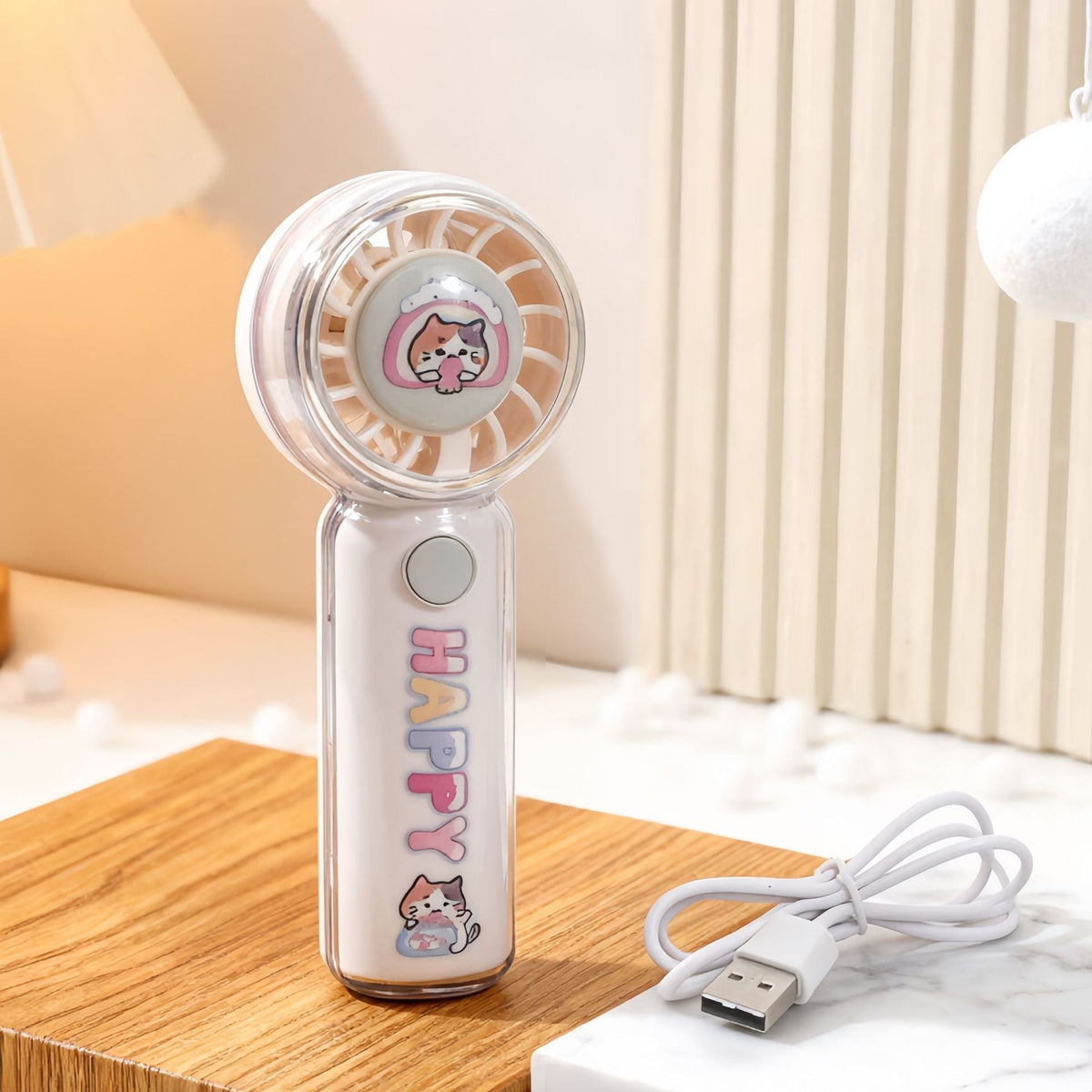 Ventilateur Portable Rechargeable Design Animaux Compact et Pratique 6