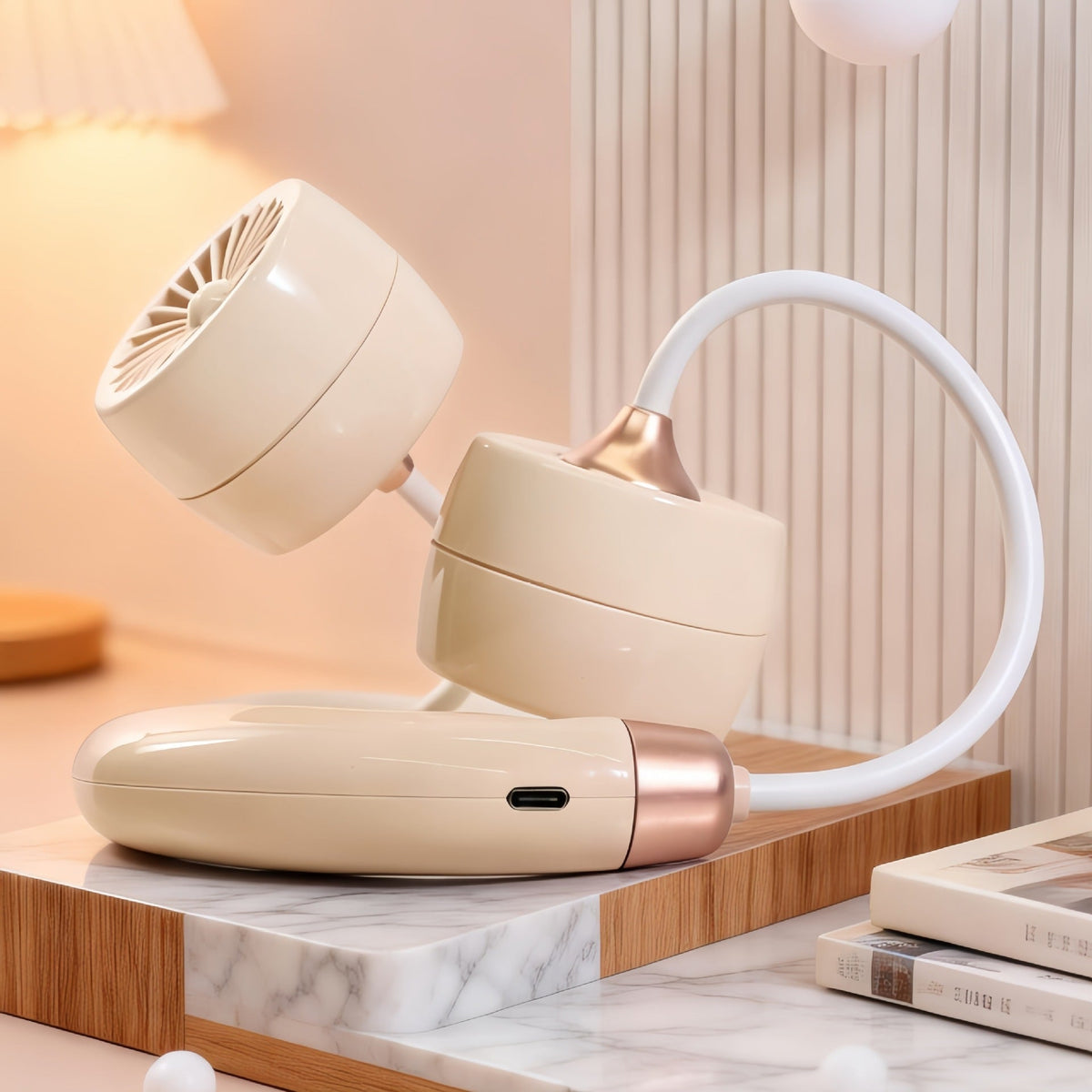 Ventilateur Portable Rechargeable Flexible Pour Femme 3