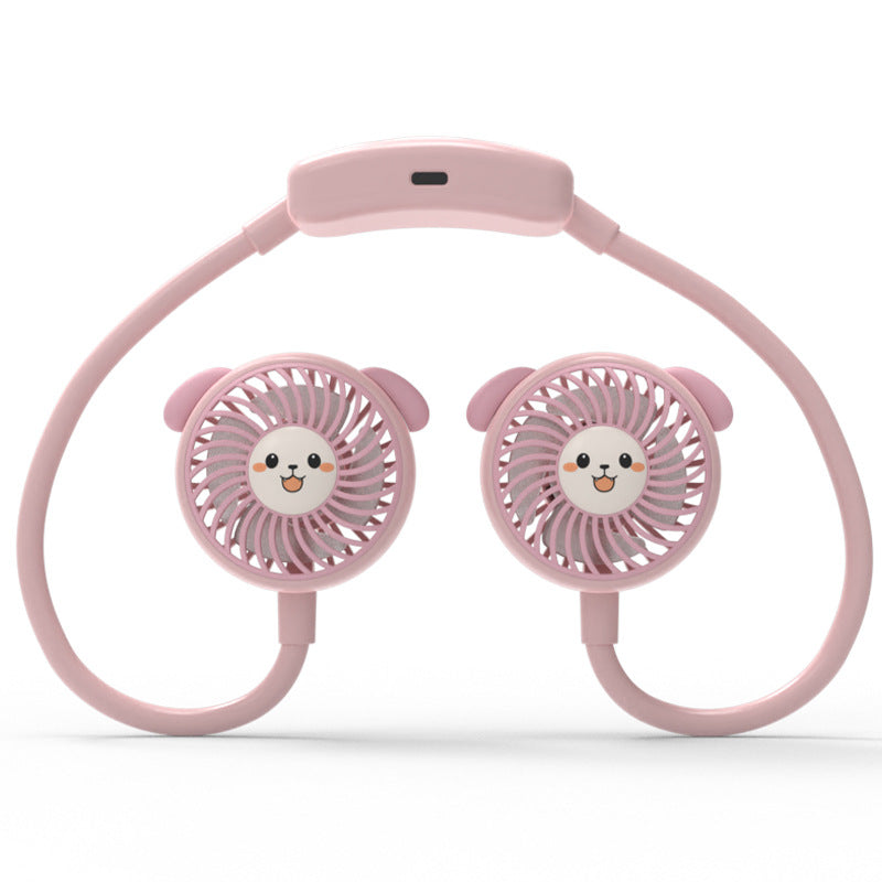 Ventilateur Portable Rechargeable Unisexe à Double Tête Design Panda 2